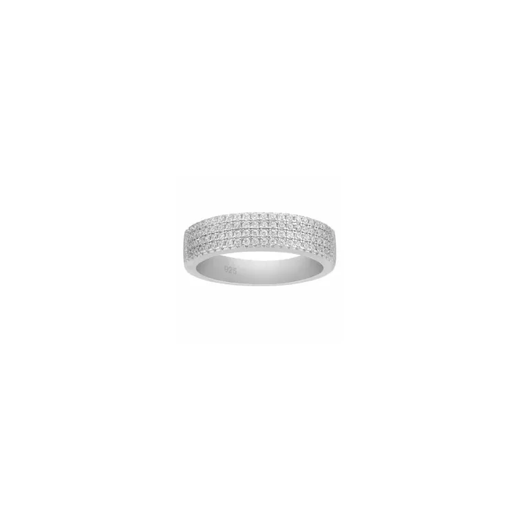 Kollektionsmuster Zirkon Ring aus Silber