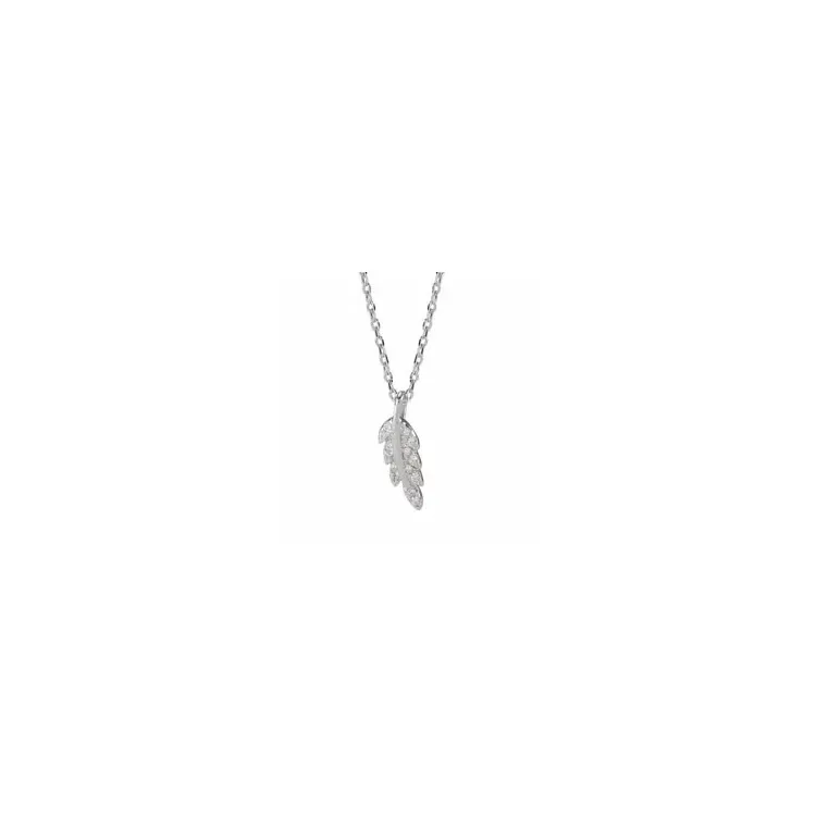 Klein Frost by Noa Blatt Anhänger mit Halskette in Silber weißen Zirkonen
