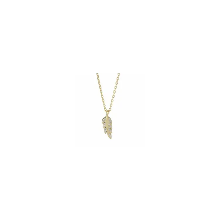 Frost by Noa Blatt Anhänger mit Halskette in vergoldetem Sterlingsilber weißem Zirkon
