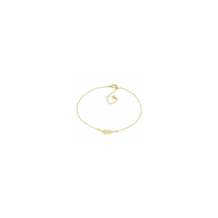 Frost by Noa Feder Armband in vergoldetem Sterlingsilber weißem Zirkon