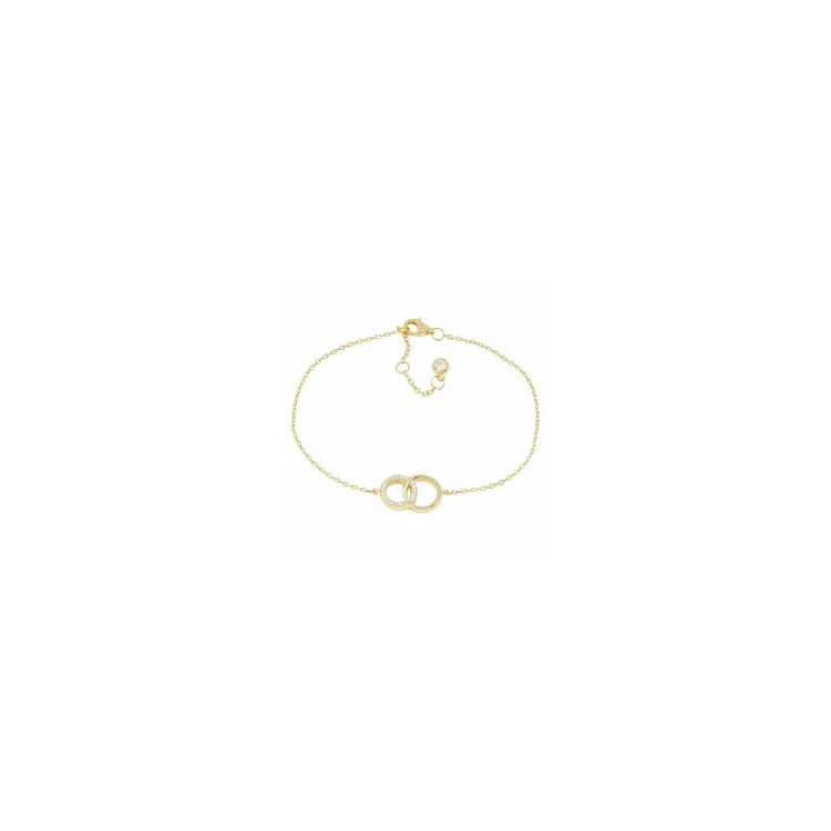 Frost by Noa Kreis Armband in vergoldetem Sterlingsilber weißem Zirkon