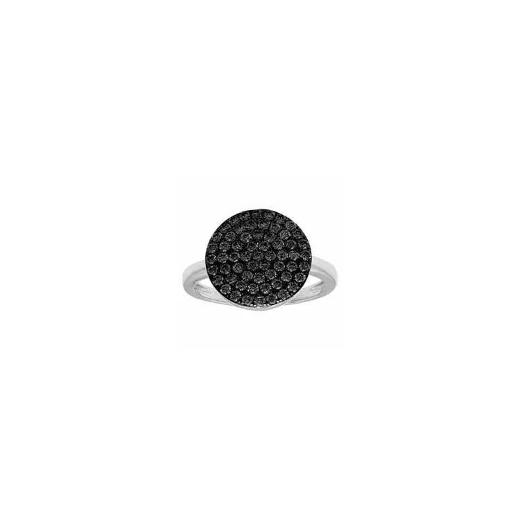 Frost by Noa Kreis Ring in Silber schwarz Zirkon