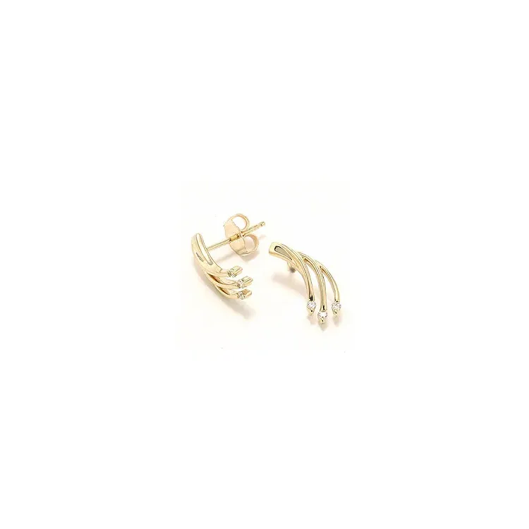 Diamant Ohrstecker in 14 Karat Gold mit Diamanten