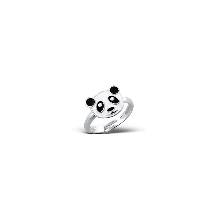 Panda Kinderring aus Silber