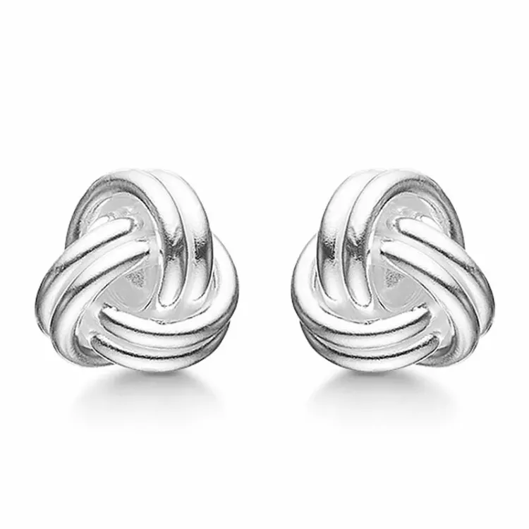 Einfach Aagaard Knoten Ohrringe in Silber