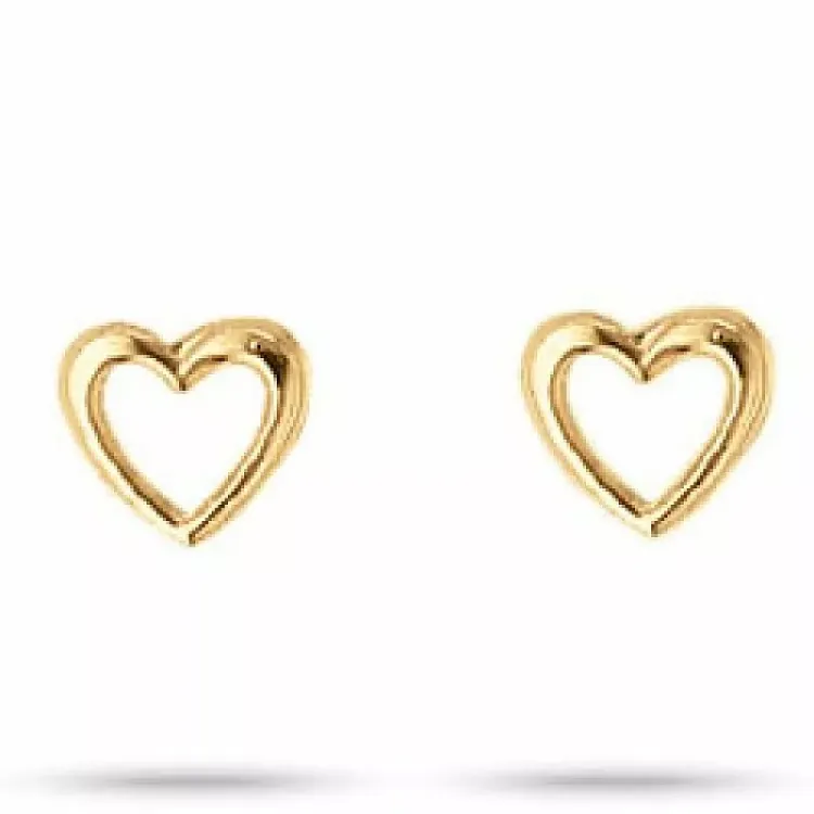 Kleinen Aagaard Herz Ohrringe in 8 Karat Gold