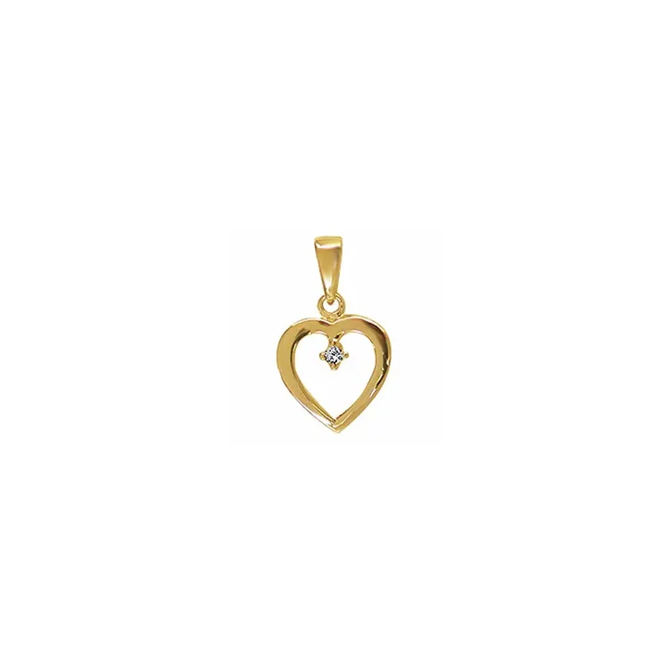 Aagaard Herz Anhänger in 14 karat Gold 0,01 ct