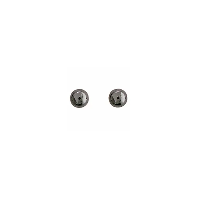 4 mm Aagaard runden Ohrringe in Silber grauen hematit