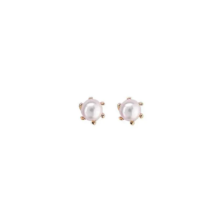 6 mm Aagaard runden Ohrringe in 8 Karat Gold