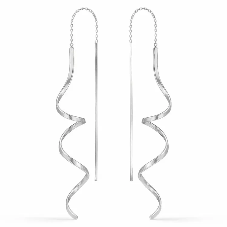 Støvring Design lange Ohrringe in Silber