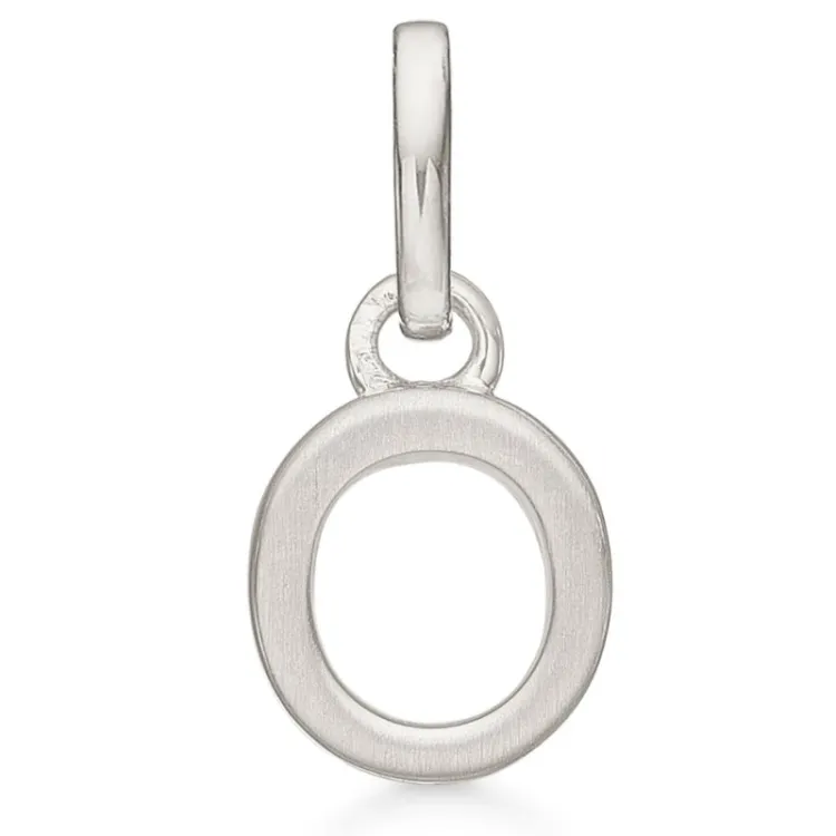 Støvring Design buchstab o Anhänger in rhodiniertem Silber