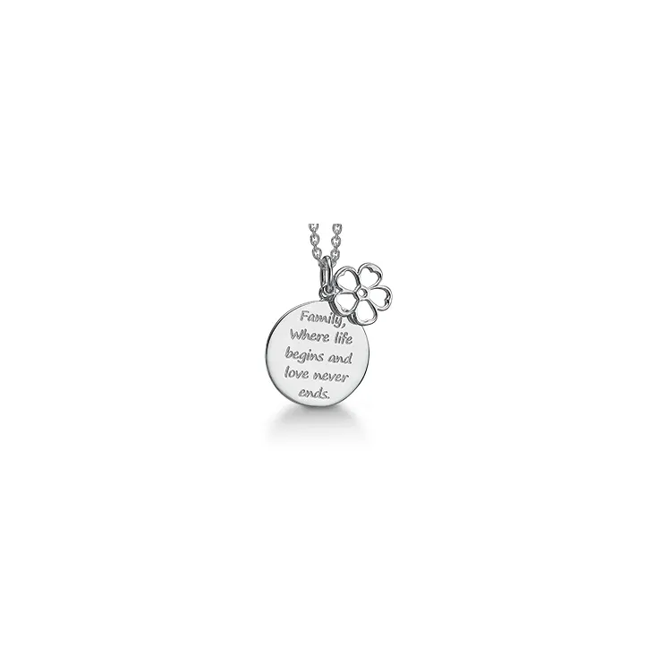 Støvring Design Anhänger mit Halskette in rhodiniertem Silber