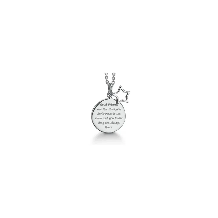 Støvring Design Halskette mit Anhänger in rhodiniertem Silber
