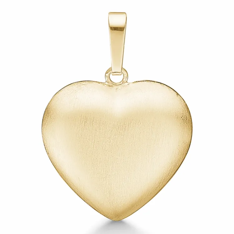 16 x 15 mm Støvring Design Herz Anhänger in 8 Karat Gold