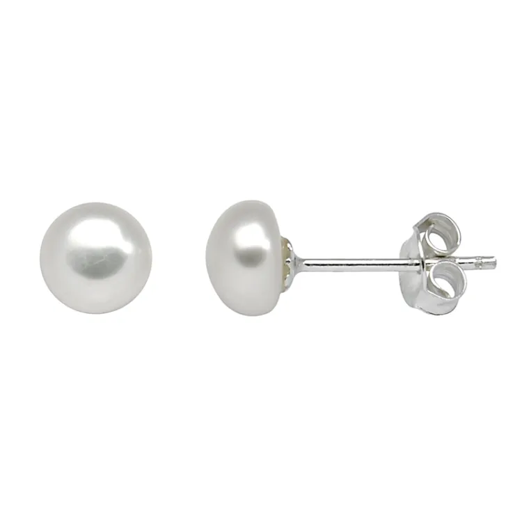 6 mm Støvring Design Perle Ohrringe in Silber