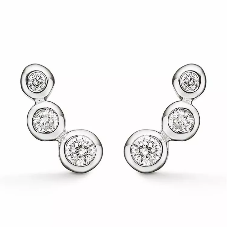 Støvring Design Ohrringe in Silber weißem Zirkon