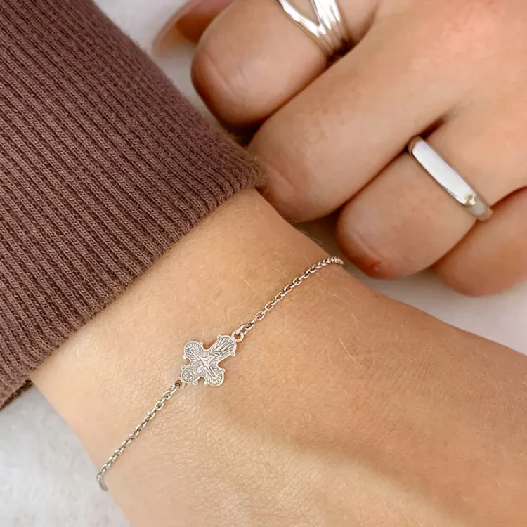 13 x 8 mm Siersbøl Dagmarkreuz Armband in Silber
