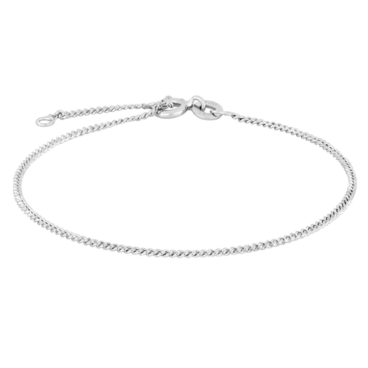 Siersbøl Panzerarmband in rhodiniertem Silber