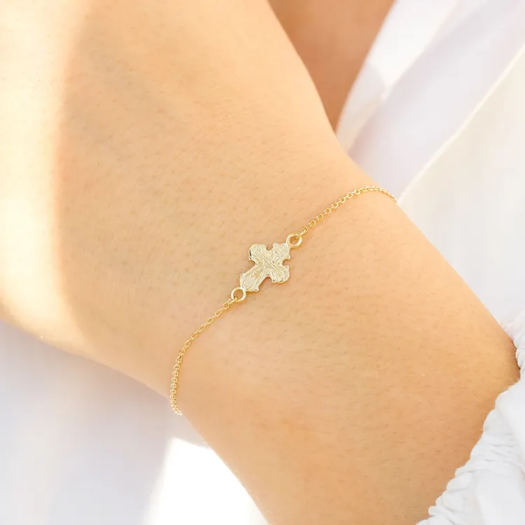 13 x 8 mm Siersbøl Dagmarkreuz Armband in 9 Karat Gold