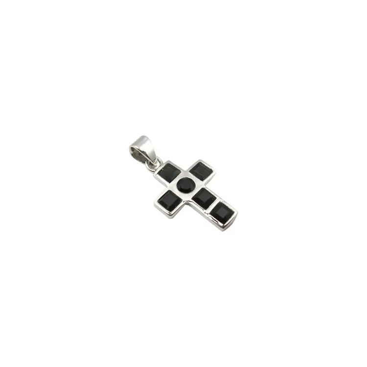Schwarzem Onyx Anhänger aus Silber