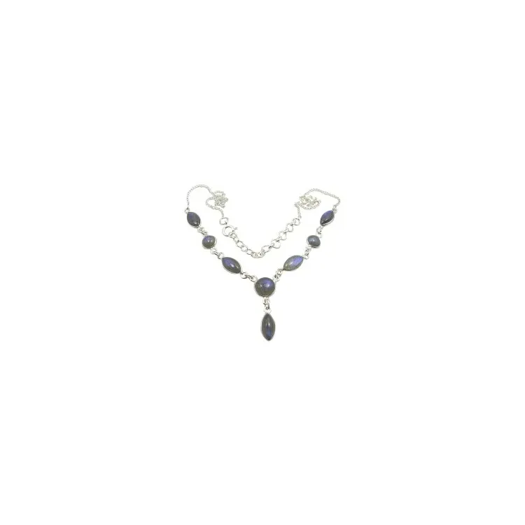 mehrfarbigem Halskette aus Silber