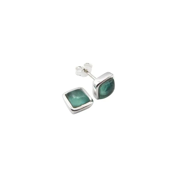 8 x 8 mm viereckigem ohrringe in silber