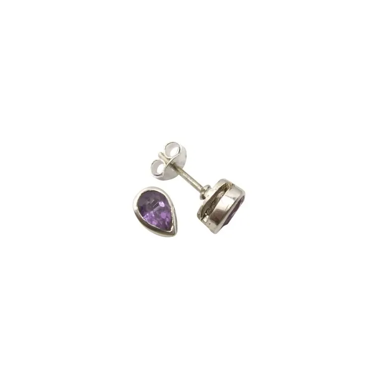 Tropfen Ohrstecker in Silber