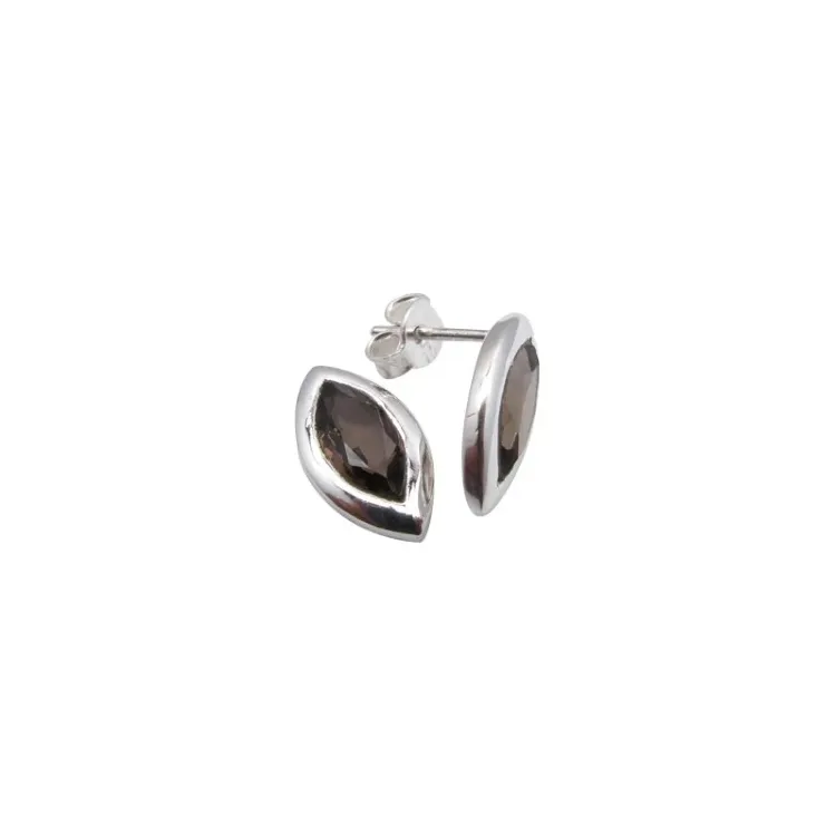 Quarz Ohrstecker in Silber