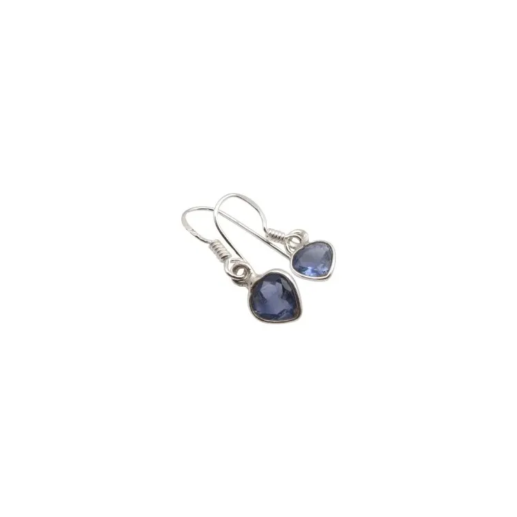 Violettem Cordierit Ohrringe in Silber