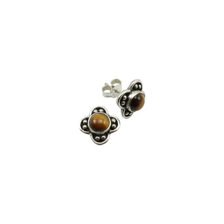 Ohrringe in oxidiertem Sterlingsilber