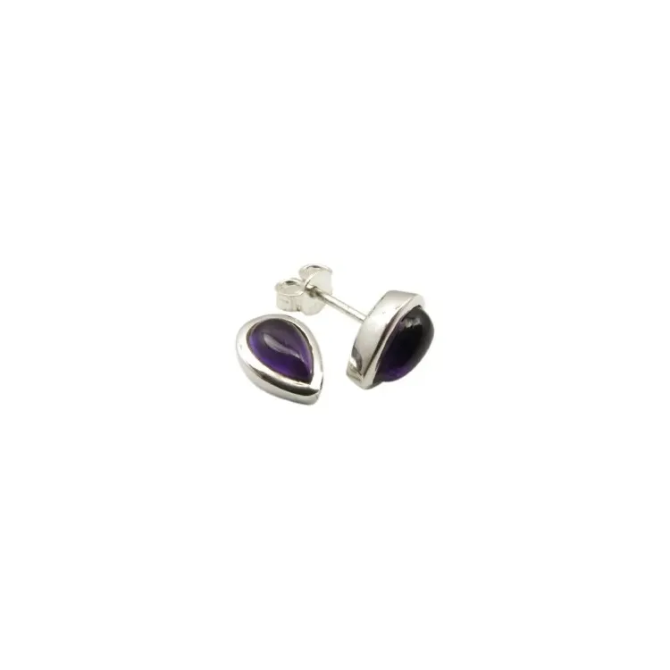 Violettem Amethyst Ohrringe in Silber