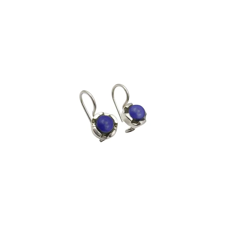 Lapis Lazuli Ohrringe in oxidiertem Sterlingsilber