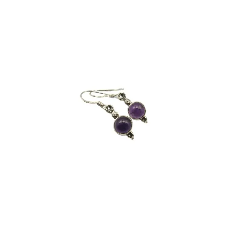 Violettem Amethyst Ohrringe in Silber