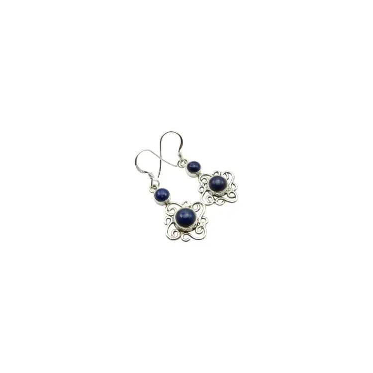blauem Lapis Lazuli Ohrringe in Silber