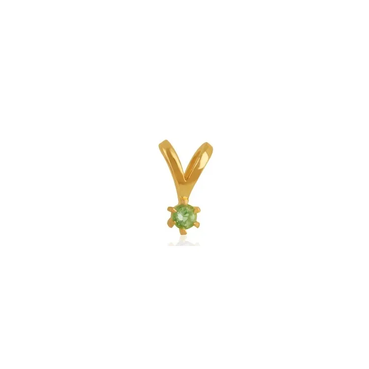 Peridot Solitäranhänger aus vergoldetem Sterlingsilber