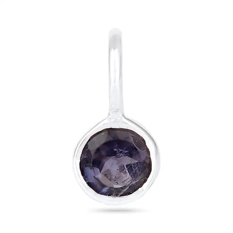 klein Cordierit Anhänger aus Silber - Loom Stones