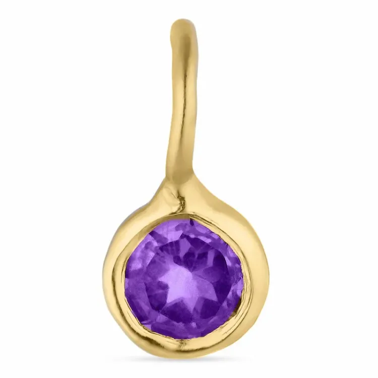klein Amethyst Anhänger aus vergoldetem Sterlingsilber - Loom Stones