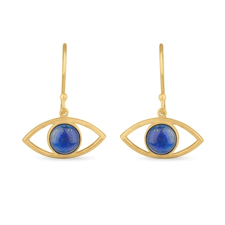 evil eye Ohrringe in vergoldetem Sterlingsilber