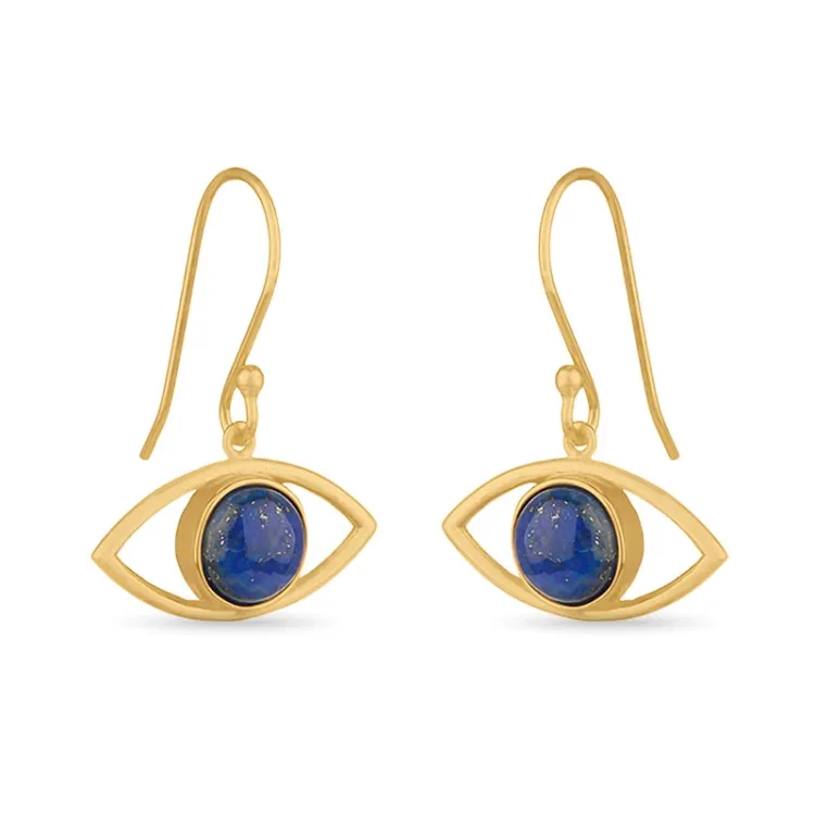 evil eye Ohrringe in vergoldetem Sterlingsilber