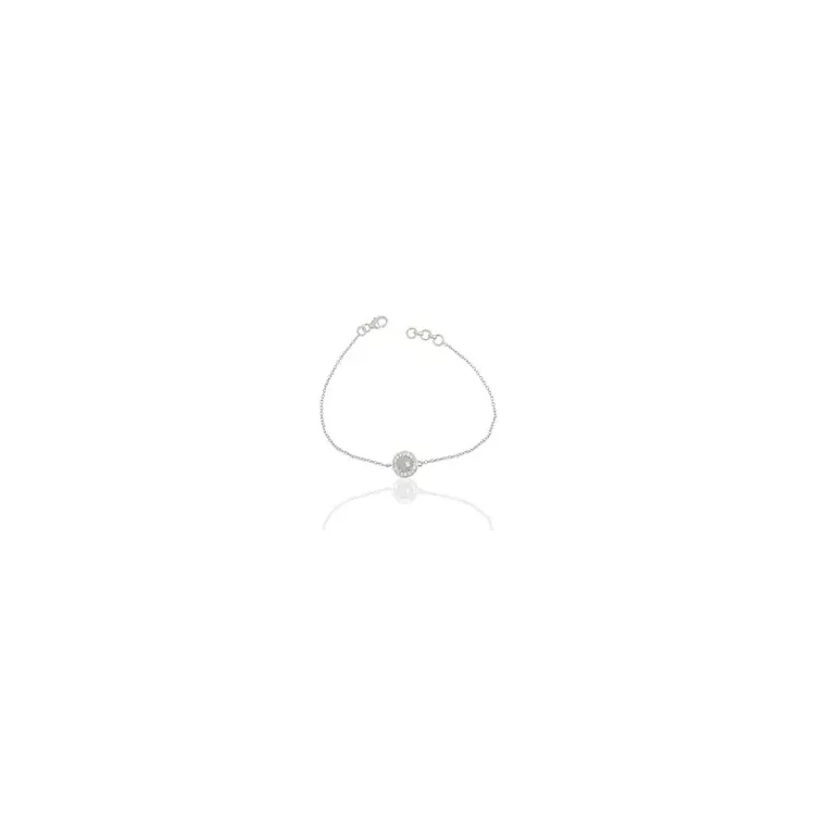 Runder Armband aus Silber und Anhänger aus Silber