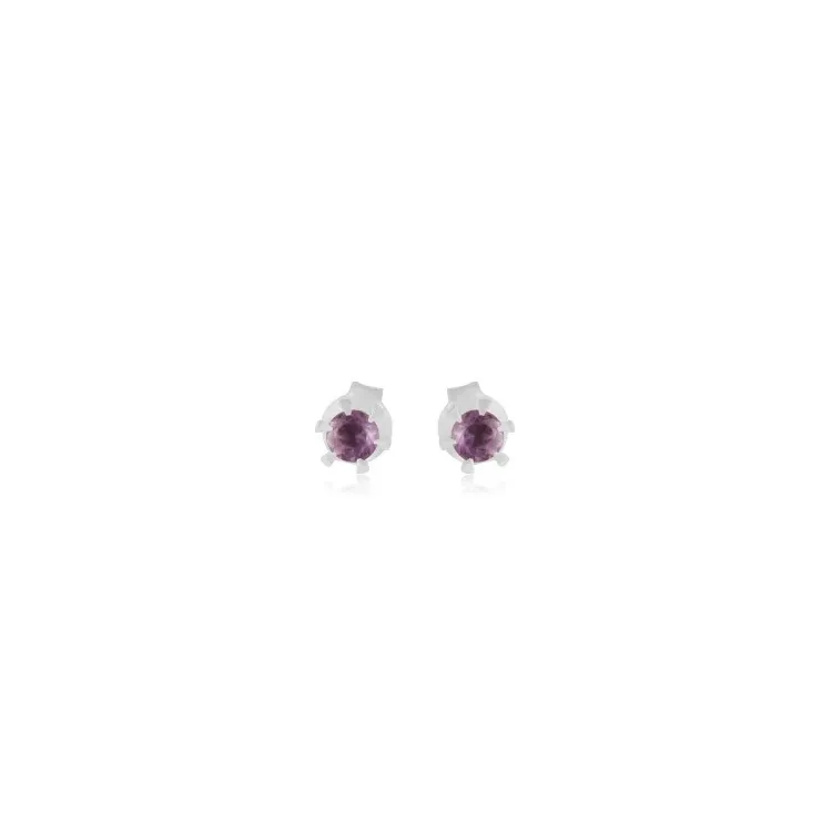 Kollektionsmuster Amethyst Ohrstecker in Silber