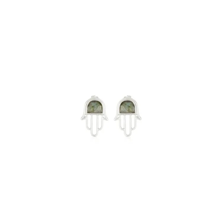 Hamsas Hand Ohrstecker in Silber