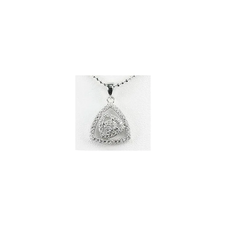 Dreieck Zirkon Anhänger aus Silber