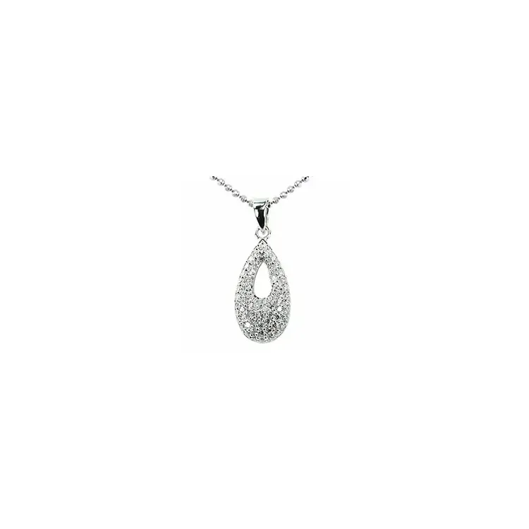 Tropfen Zirkon Anhänger aus Silber