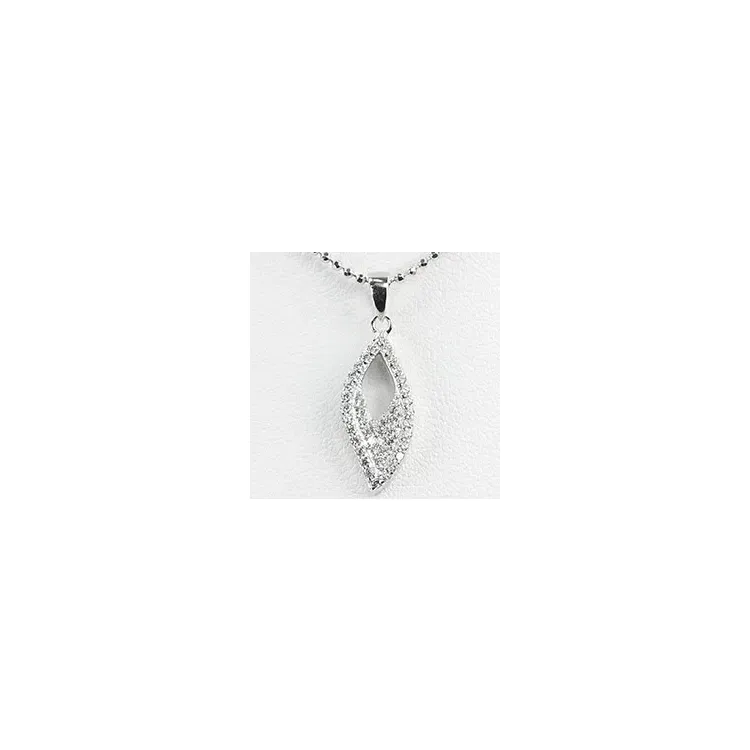 weißem Zirkon Anhänger aus Silber