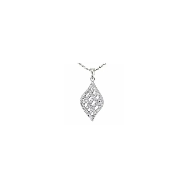weißem Zirkon Anhänger aus Silber