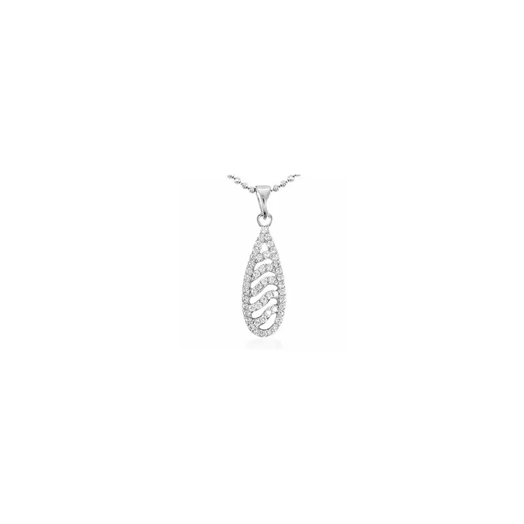 Tropfen Zirkon Anhänger aus Silber
