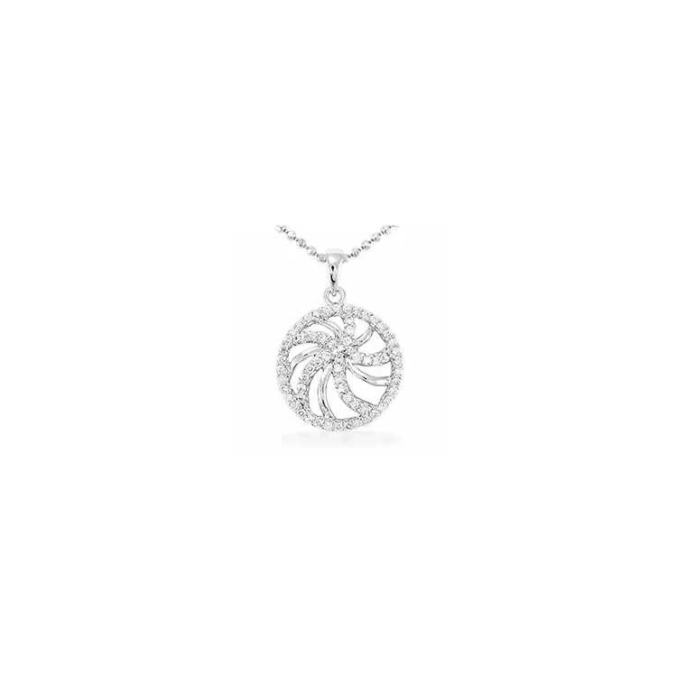 Ovaler Zirkon Anhänger aus Silber