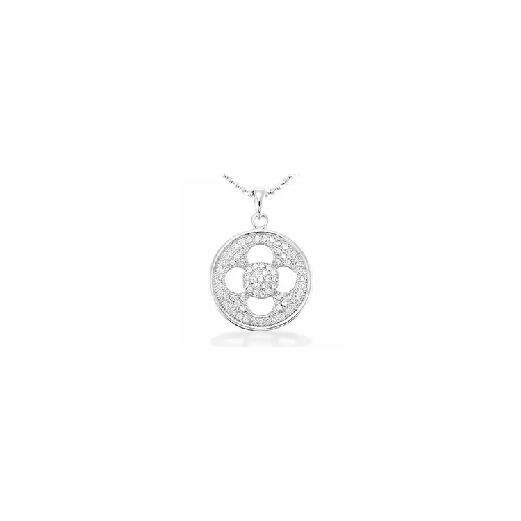runder Zirkon Anhänger aus Silber