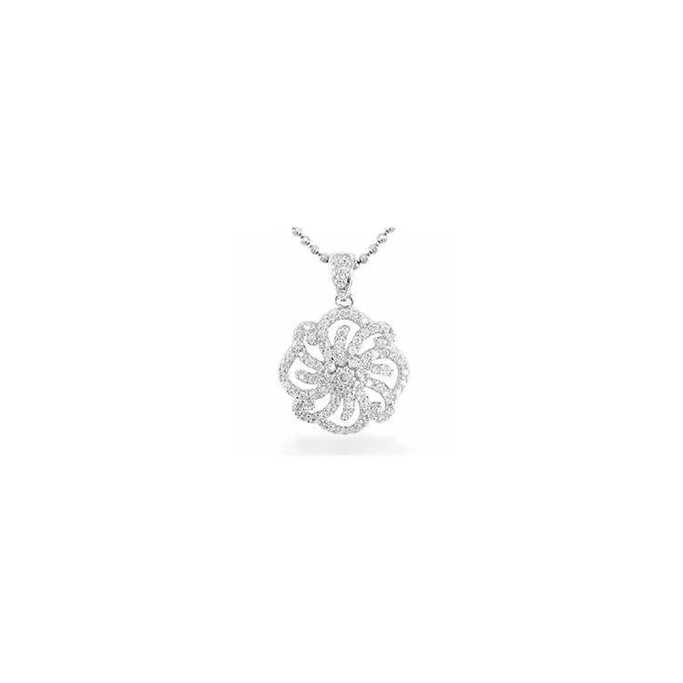 Blumen Anhänger aus Silber